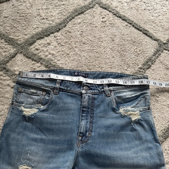 Axel’s jeans straight leg light wash distressed made in Italy size 36 - Picture 5 of 8